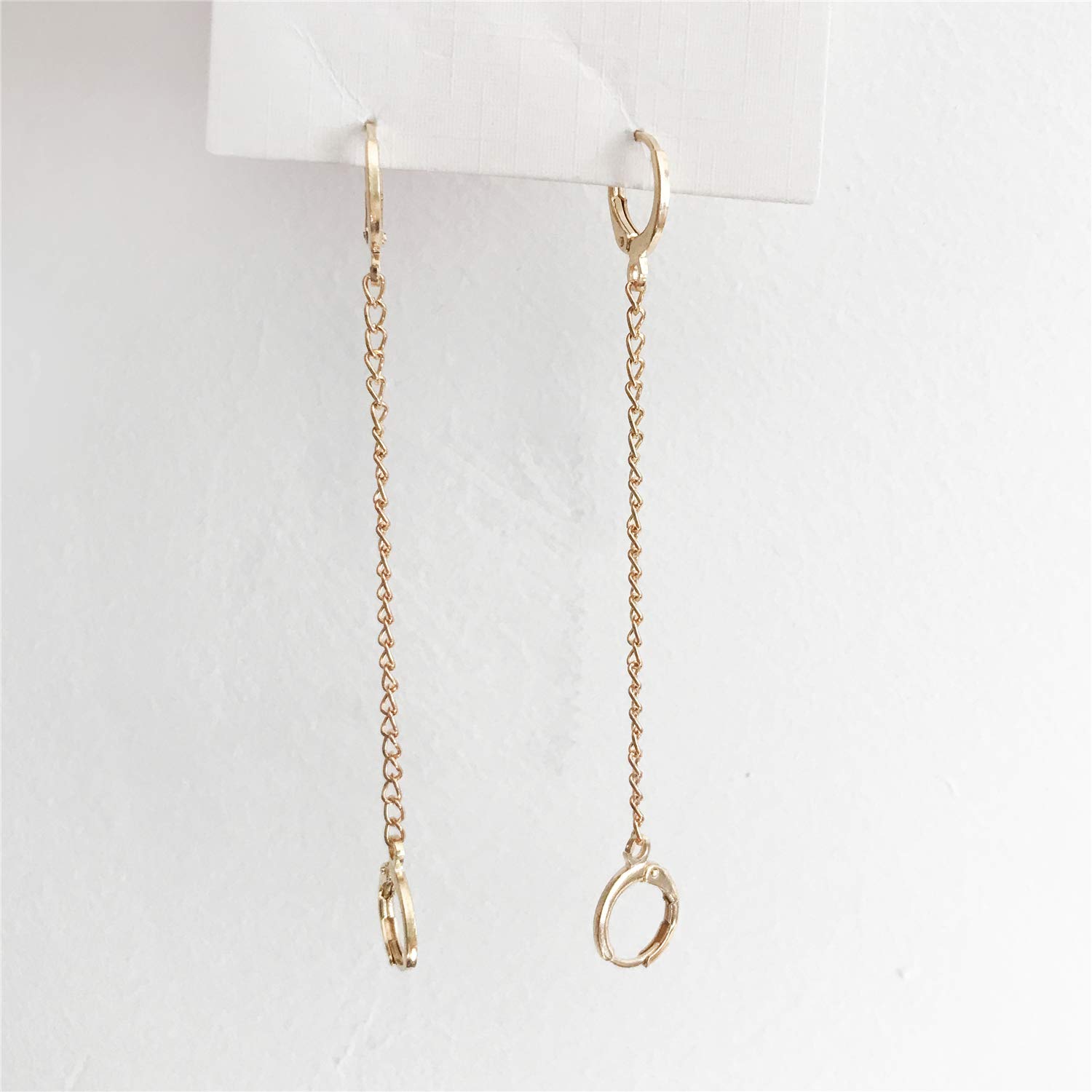 ANDPAI Unique Corn Chain Hoop Earrings - Gold & Silver Plated Double Piercing Huggie Earrings for Women & Men | Dainty Minimalist Cuff Jewelry Gift for Everyday Wear, Parties & Special Occasions