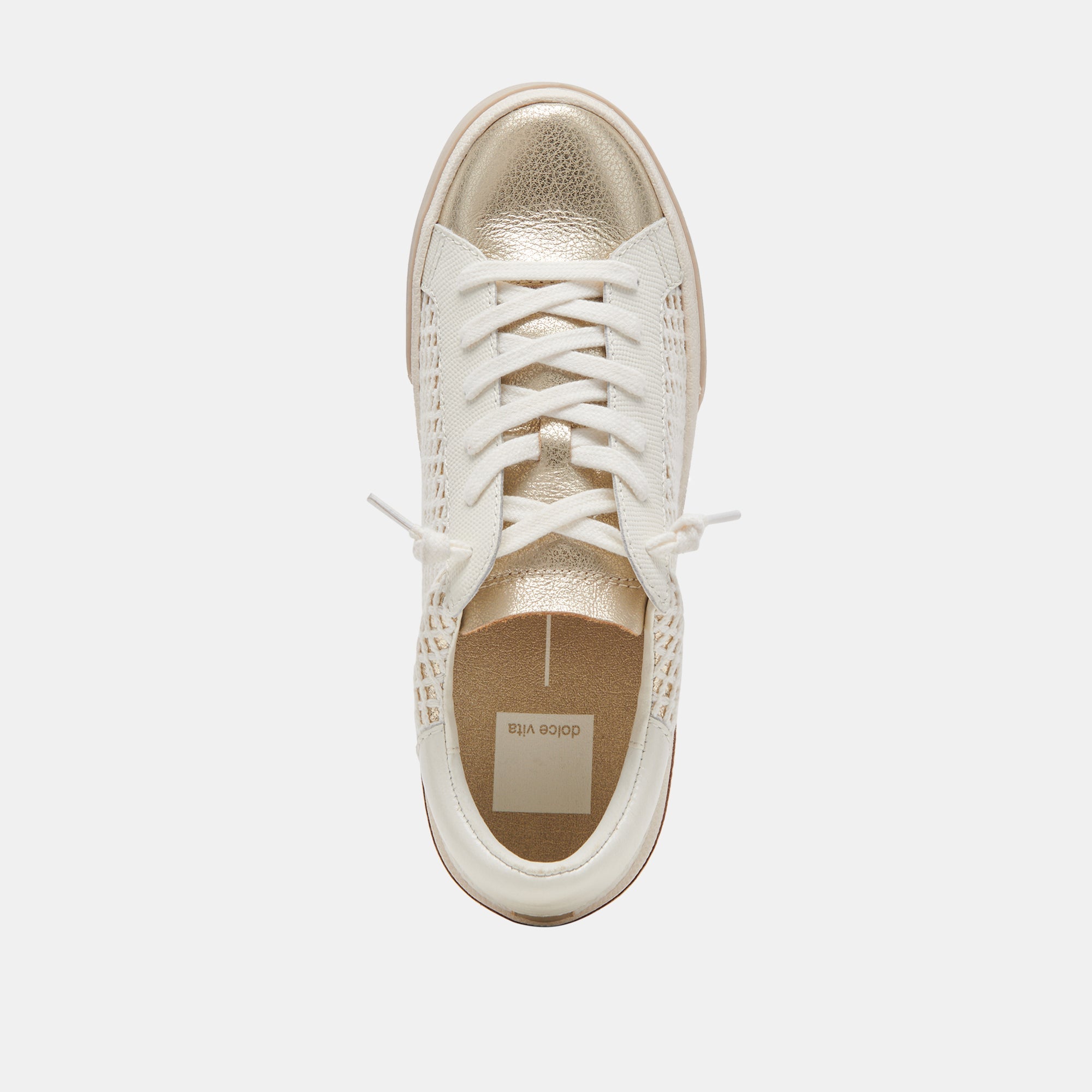 ZINA SNEAKERS BONE GOLD WOVEN - Stylish & Comfortable Women's Sneakers for Running, Walking & Casual Wear | re:vita Collection