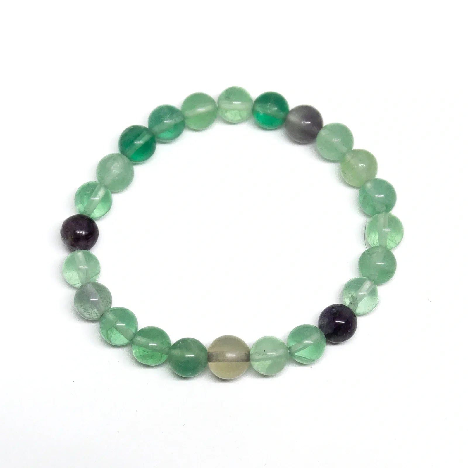 Rainbow Fluorite Beaded Bracelet - 4mm Healing Stone Mala for Women, Meditation & Positive Energy - Perfect for Yoga, Spiritual Practice & Everyday Wear