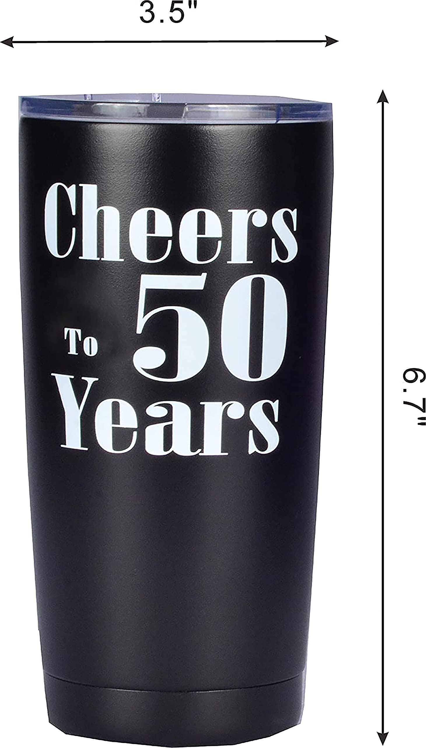 50th Birthday Gifts for Men - Insulated Tumbler Cup, Party Decorations & Unique Present Ideas for 50-Year-Old Dad, Husband or Friend | Perfect for Birthday Celebrations, Office Gifts & Retirement Parties