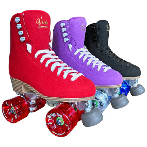 Jackson Vista Alloy Women's Outdoor Roller Skates Package - Premium Quad Skates for Outdoor Fitness, Rink & Park Skating - Perfect for Beginners & Advanced Skaters
