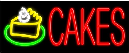 Vintage Neon Cake Sign #10938 - Handmade in USA - Perfect for Bakery, Cafe & Home Decor