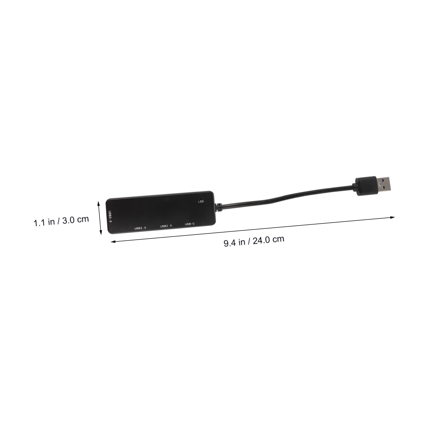HEMOTON 4-Port USB Hub with High-Speed Data Transfer - USB Splitter & Expansion Adapter for Laptop, PC, Mac - Black (Perfect for Home Office, Gaming & Multi-Device Charging)