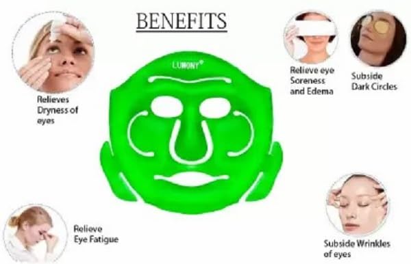 Elecsera Reusable Aloe Vera Cooling Gel Eye Mask & Full Face Mask - 100ml Dark Circle Relief, Puffiness Reduction | Perfect for Spa, Travel & Post-Workout Recovery