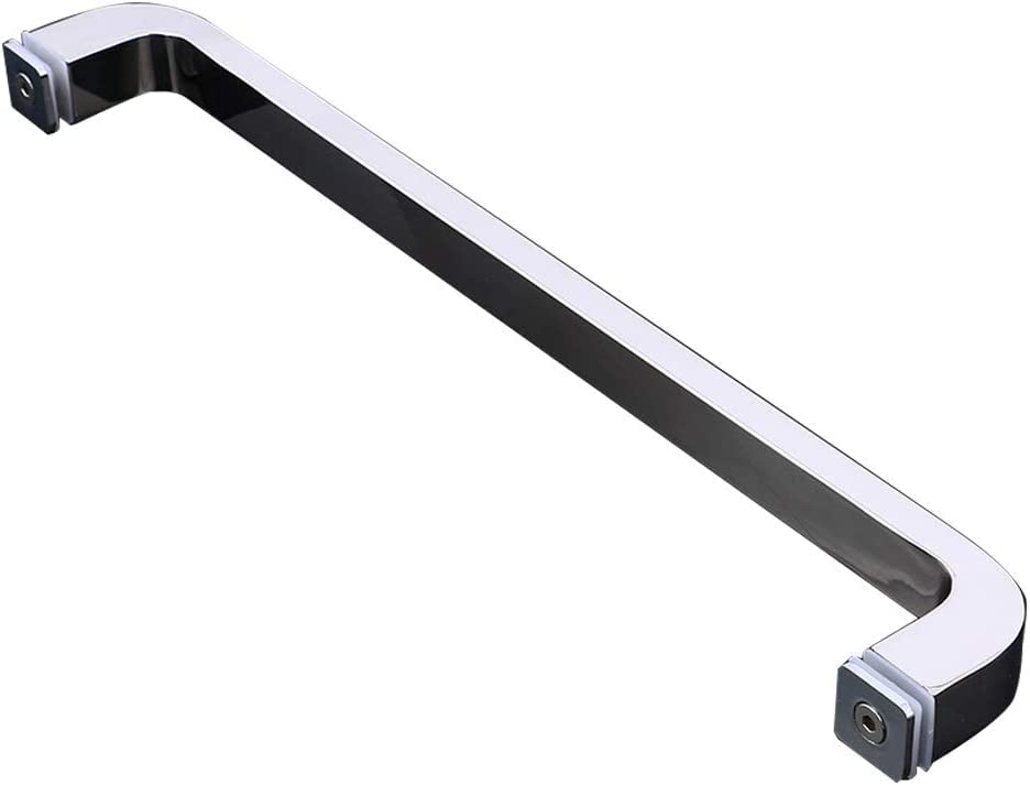 MIQXUAN Stainless Steel Shower Door Handle - Replacement Towel Bar Pull Push Handle for Frameless Glass Doors - Interior & Exterior Bathroom & Laundry Room Door Knob - Perfect for Modern Home & Spa Style Bathrooms