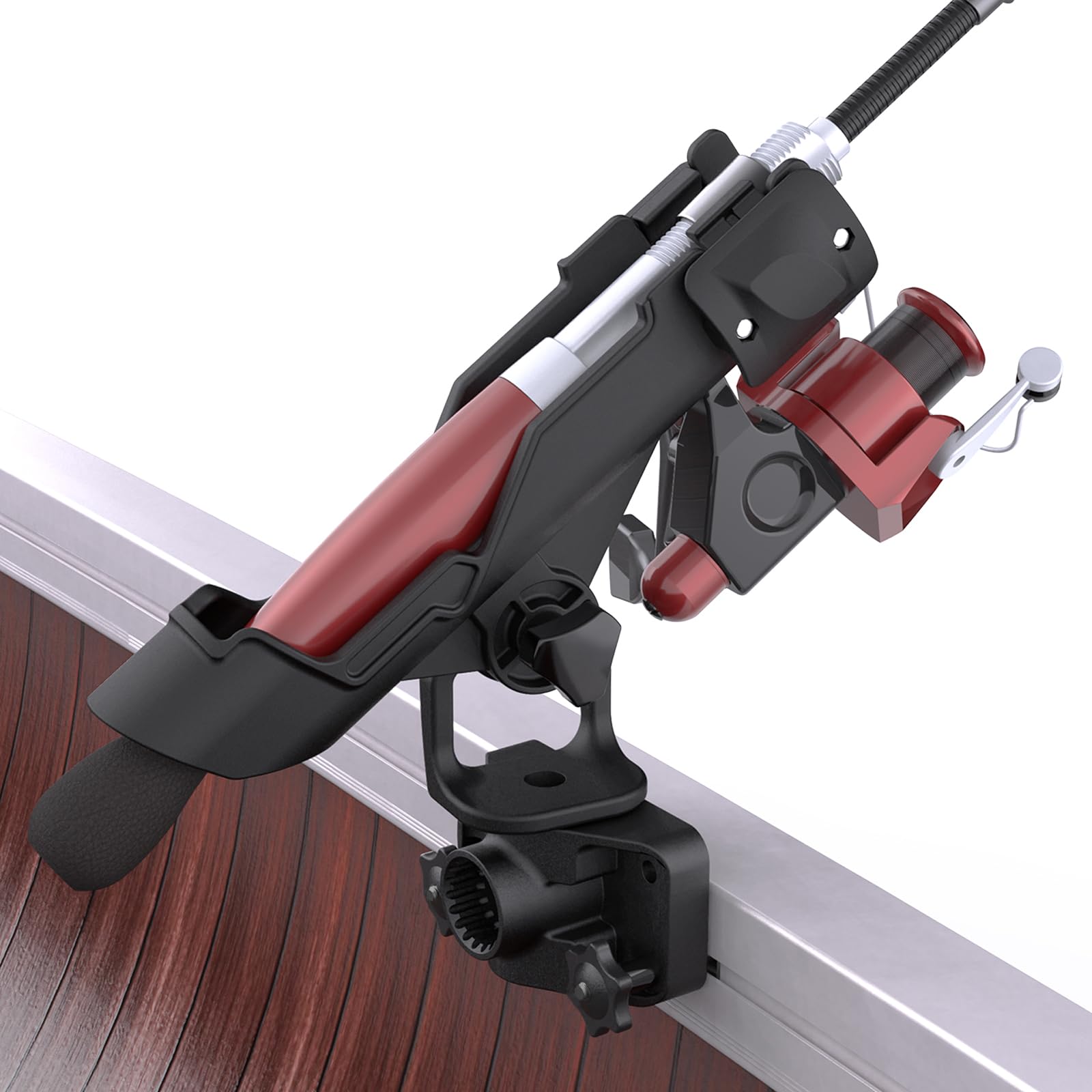 **Adjustable 360° Fishing Rod Holders for Boats - Combo Mount Fishing Pole Rack - Perfect for Saltwater & Freshwater Fishing, Trolling, and Offshore Angling**