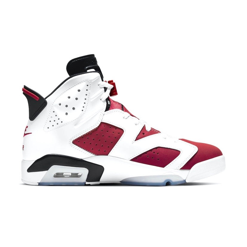 Air Jordan 6 Retro White Carmine Black 2021 - Men's Basketball Shoes for Casual Wear & Sneaker Collection | Perfect for Street Style & Sports Enthusiasts