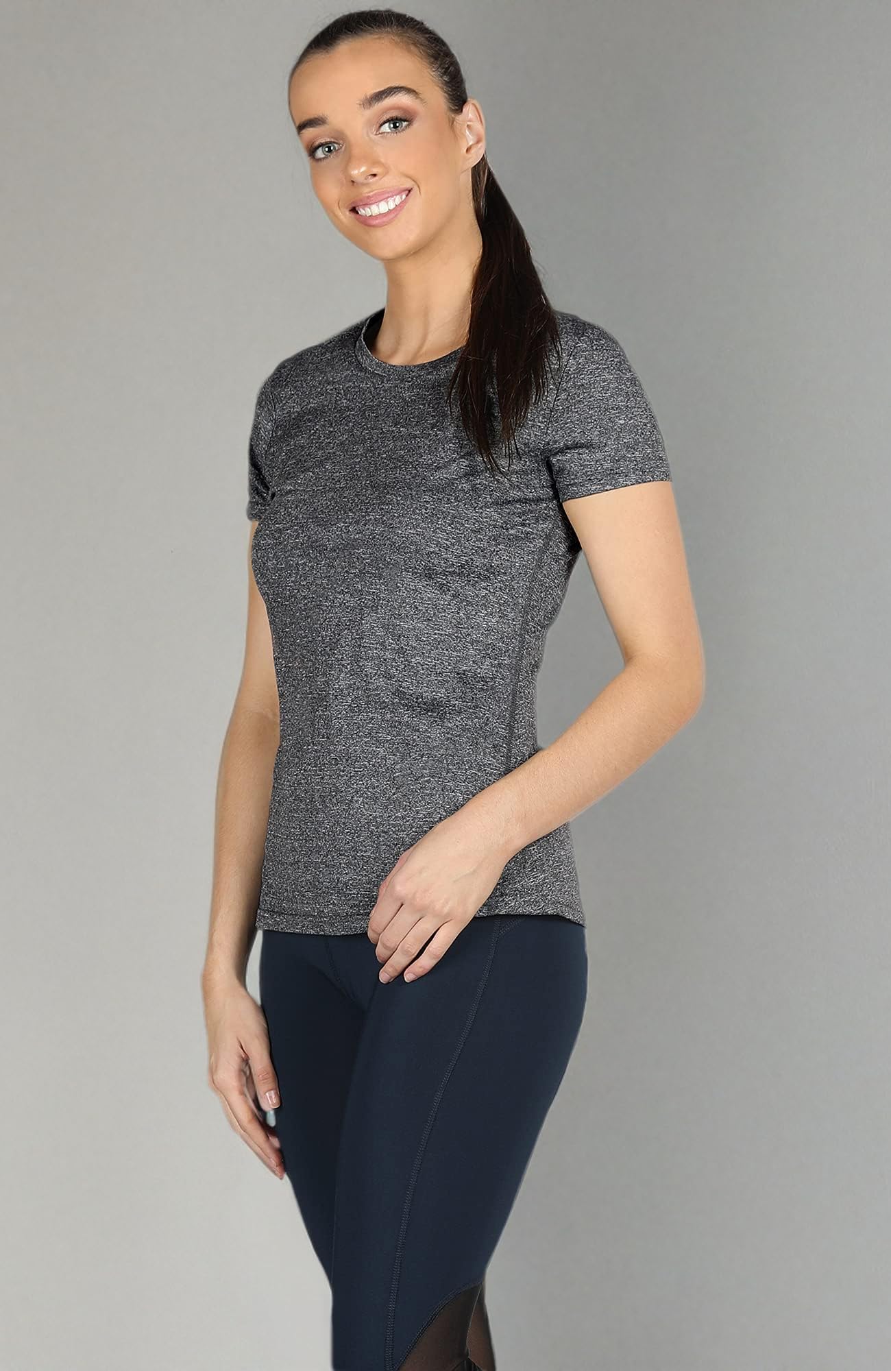 Icyzone Women's Workout Running T-Shirts - Breathable Fitness Athletic Yoga Tops for Gym, Exercise & Sports (3-Pack) | Perfect for Running, Yoga, Gym Training & Active Lifestyle