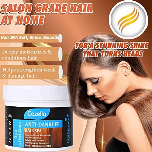 Cozella Anti-Dandruff Hair SPA Treatment with Nourishing Serum | Deep Conditioning & Hydration for Healthier Hair | All Hair Types | Perfect for Dry, Damaged & Itchy Scalp Care at Home