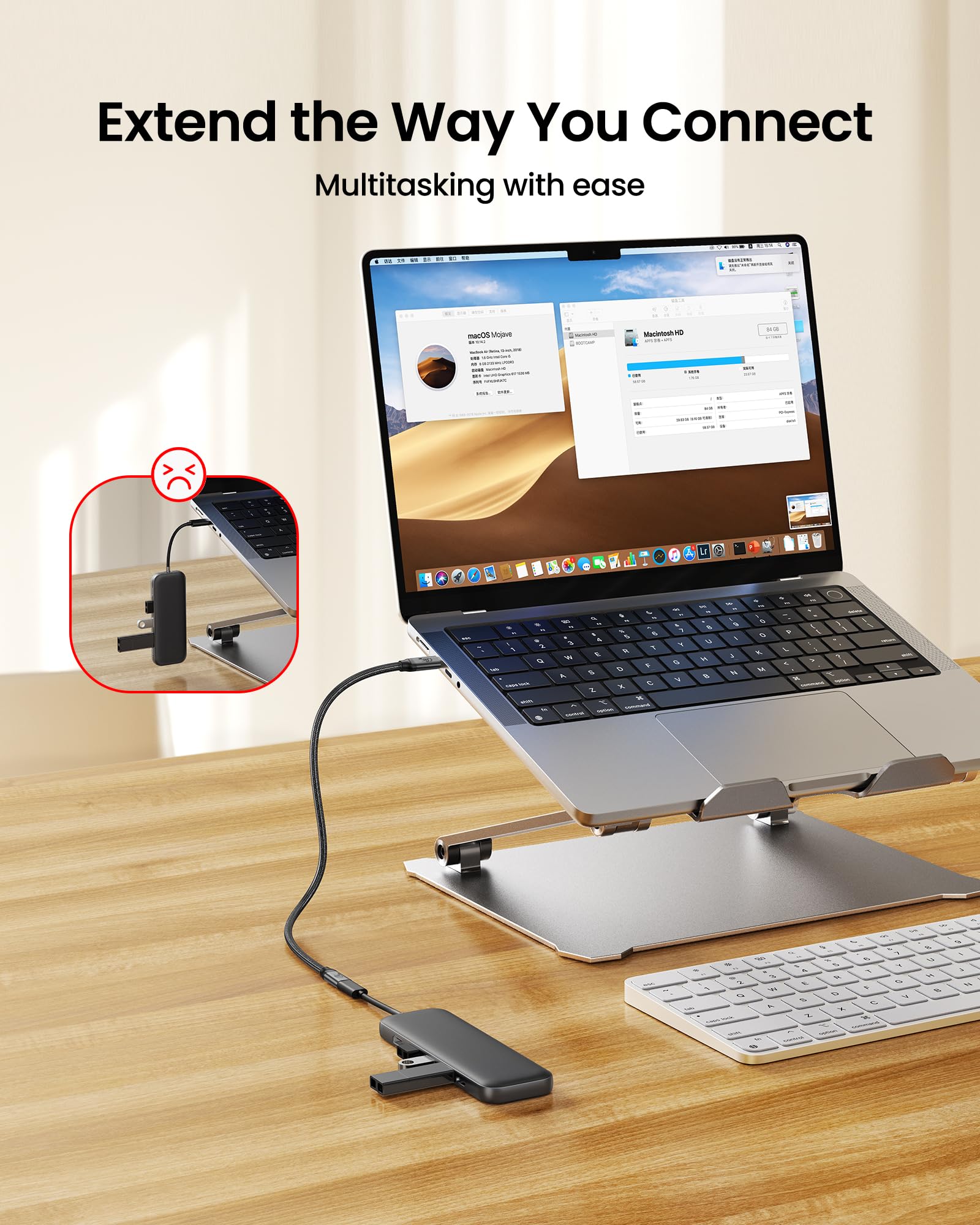 Silkland USB C Extension Cable 1.6ft - 20Gbps High Speed, 240W Power Delivery, 5K/4K@60Hz Video - USB 3.2 Type C Male to Female Extender for iPhone 15, iPad Pro, MacBook, PSVR2, USB C Hub & MagSafe Charger | Perfect for Home Office, Gaming & Mobile Device Charging