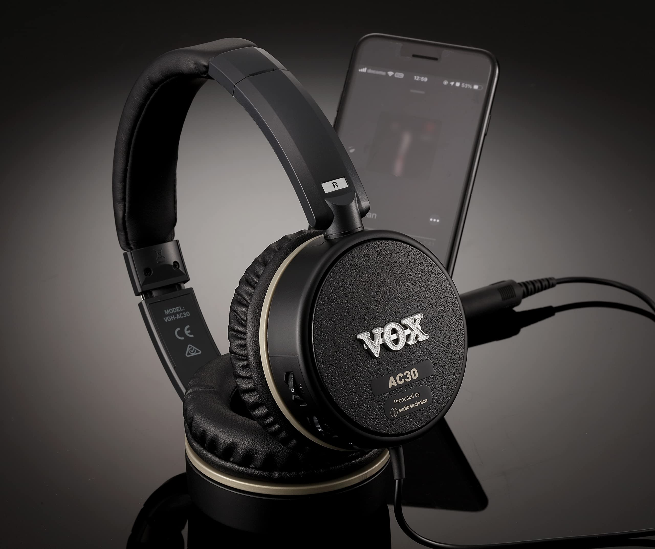 VOX VGH Series Bass Guitar Amplifier Headphones - Professional Bass Headphones for Practice & Recording | Perfect for Home Studio, Live Performance & Music Production