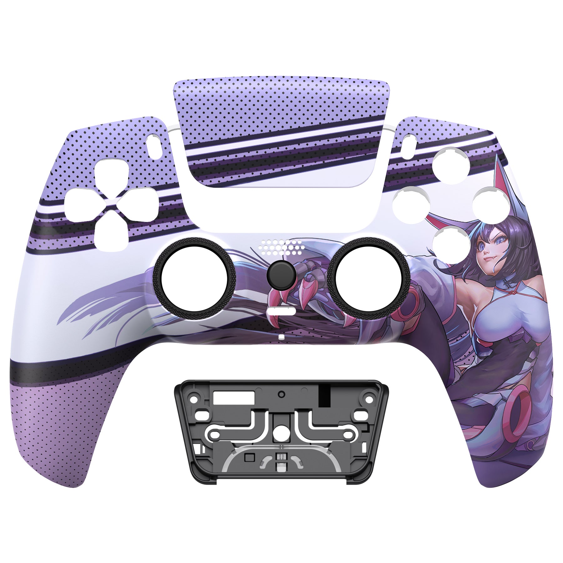 eXtremeRate LUNA Redesigned PS5 Controller Front Shell with Touchpad - Compatible with BDM 010/020/030/040/050 Models - Custom Gaming Shell Replacement for Enhanced Grip & Style - Perfect for FPS, Racing & Action Games