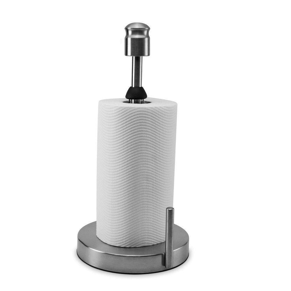 Stainless Steel Freestanding Paper Towel Holder - Easy Tear Design for Kitchen, Bathroom & Office Countertop Organization