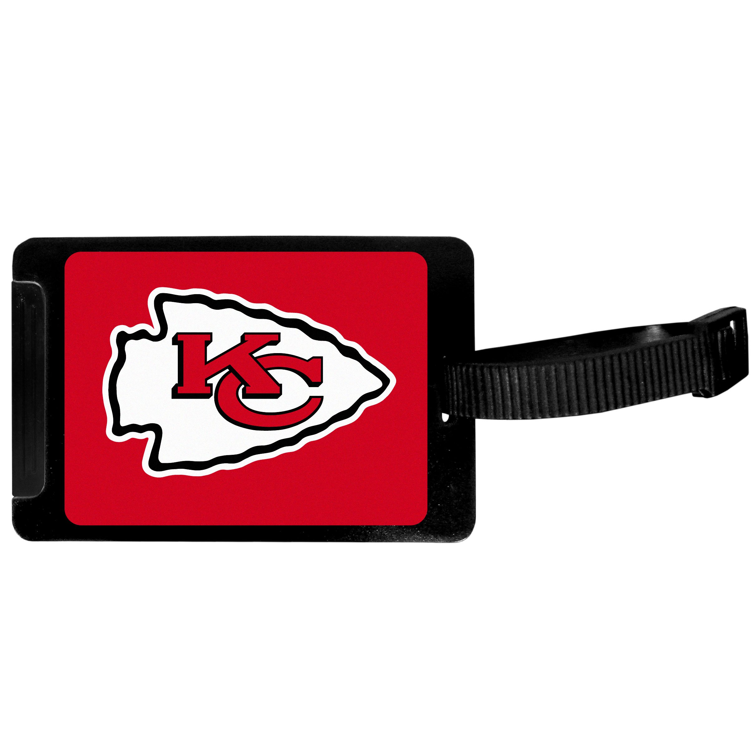 Unisex NFL Kansas City Chiefs Luggage Tag by Siskiyou Sports - Durable Black Travel Accessory (3.25