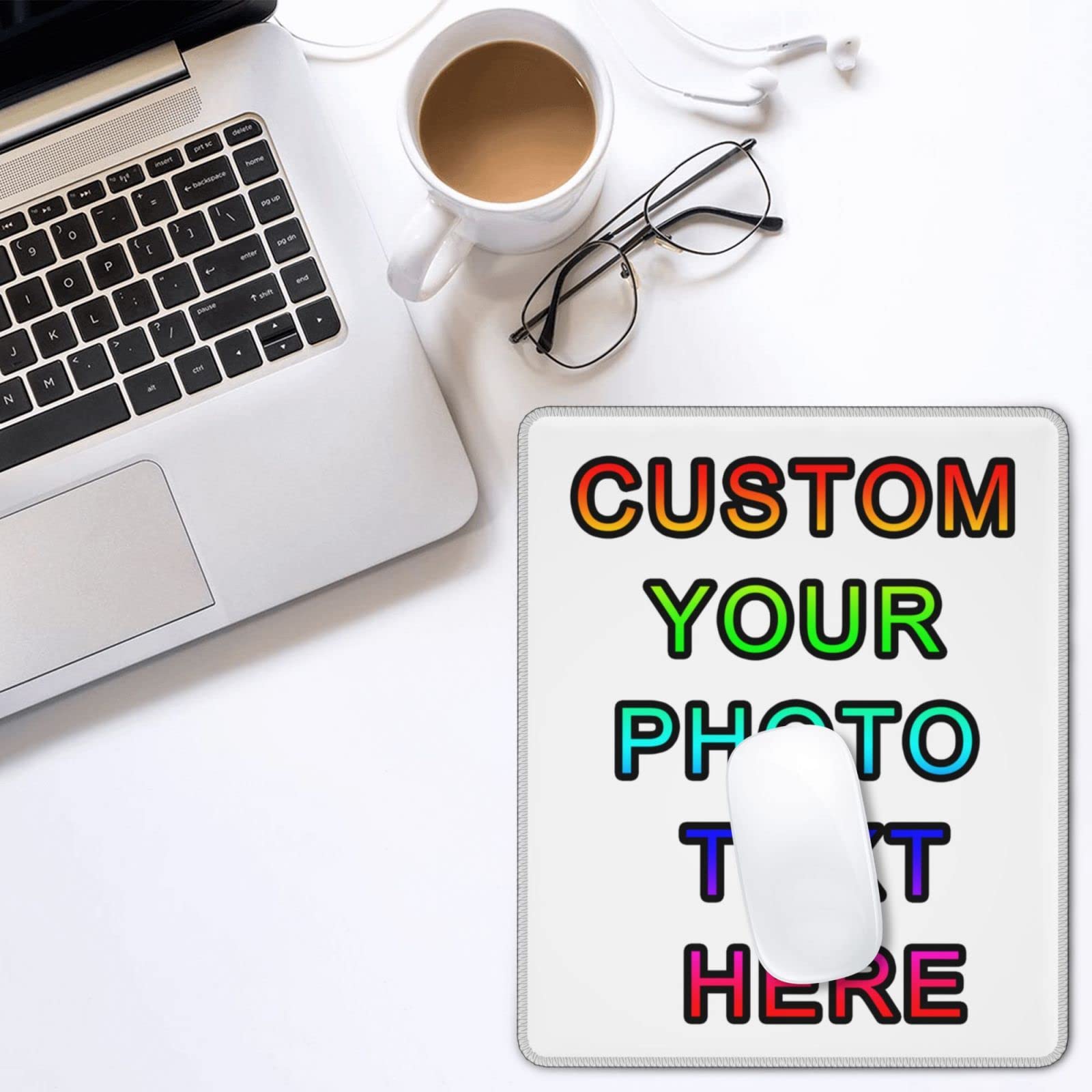 Custom Photo Mouse Pad - Personalized Gaming & Office Mousepad with Text, Anti-Slip Rubber Base - 10x12 Inch for Laptop & Computer - Perfect for Gamers, Work from Home & Office Use