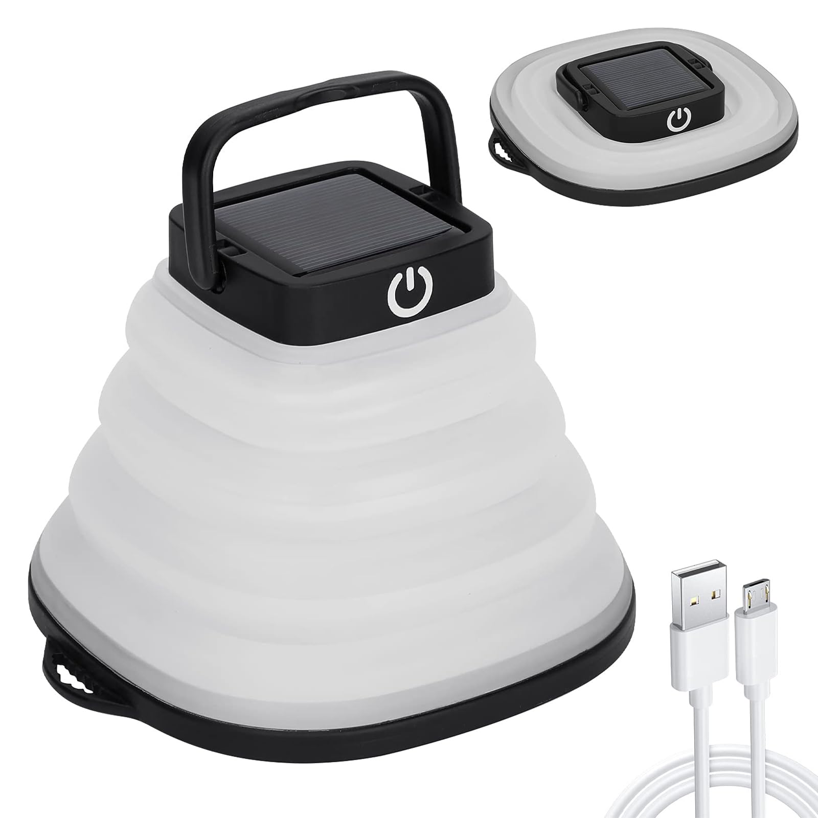 Solar Camping Lantern - Portable USB Rechargeable for Hiking, Emergency & Power Outage
