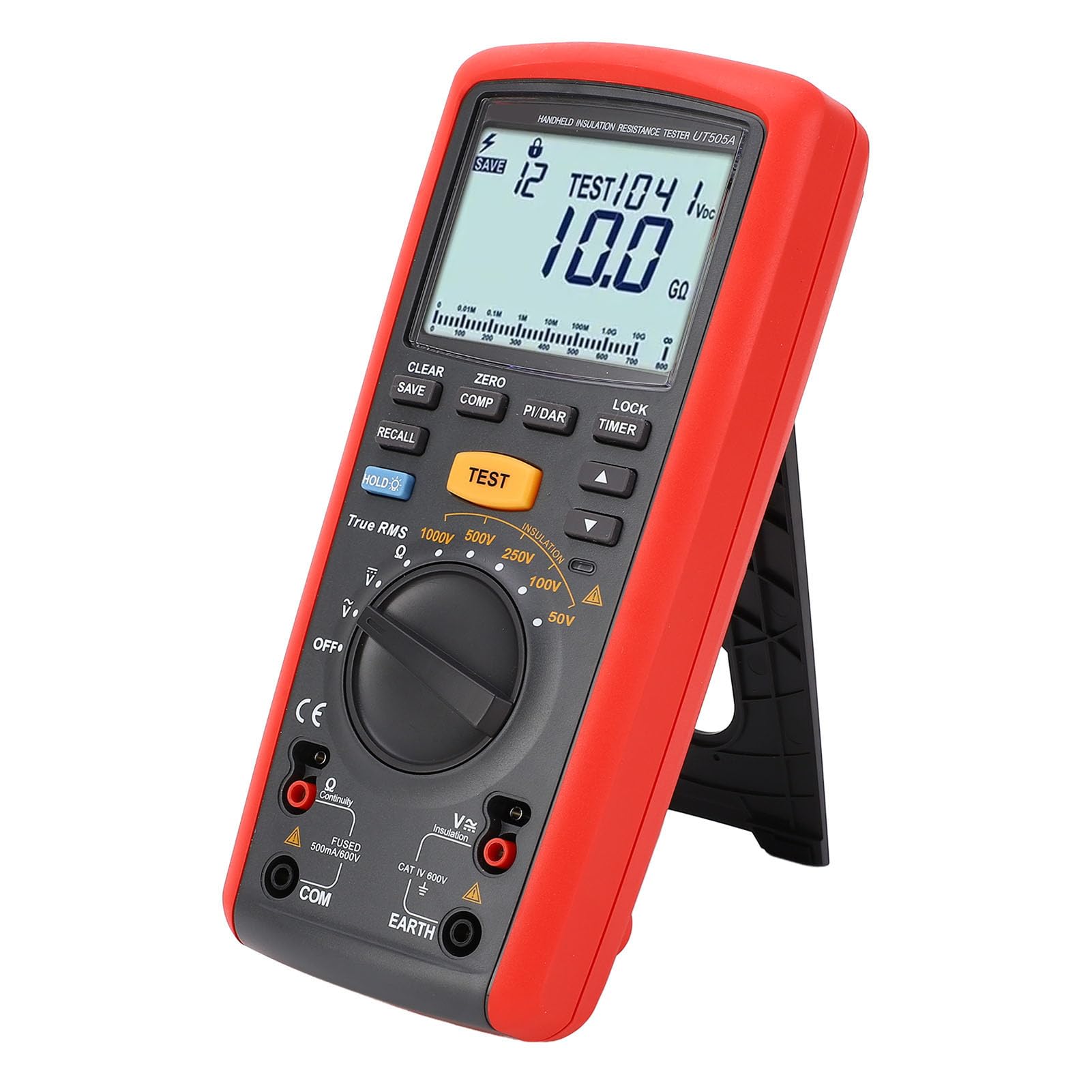 UT505A Handheld Digital Insulation Resistance Tester - 1000V Megohmmeter for Home & Industrial Electrical Safety Testing - Perfect for HVAC, Motors, and Wiring Inspections
