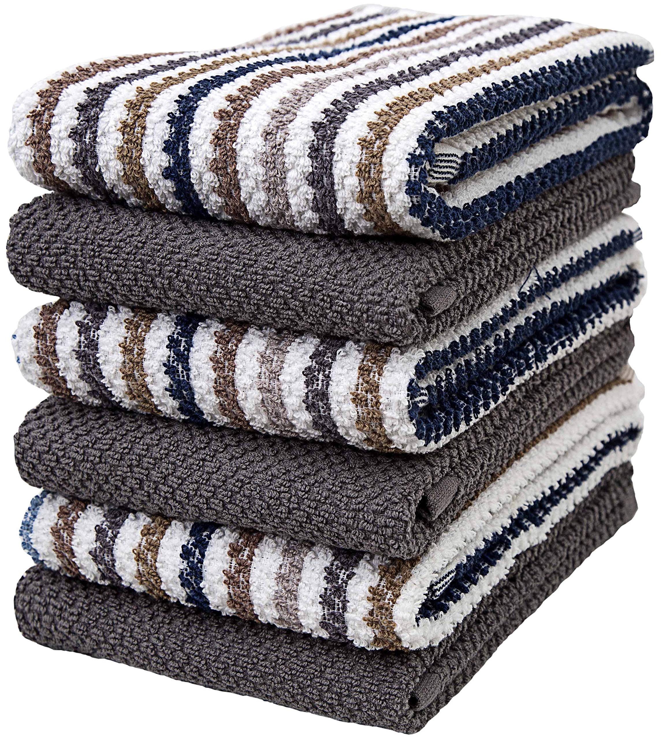 Premium Cotton Kitchen Towels Set (6 Pack) - 16
