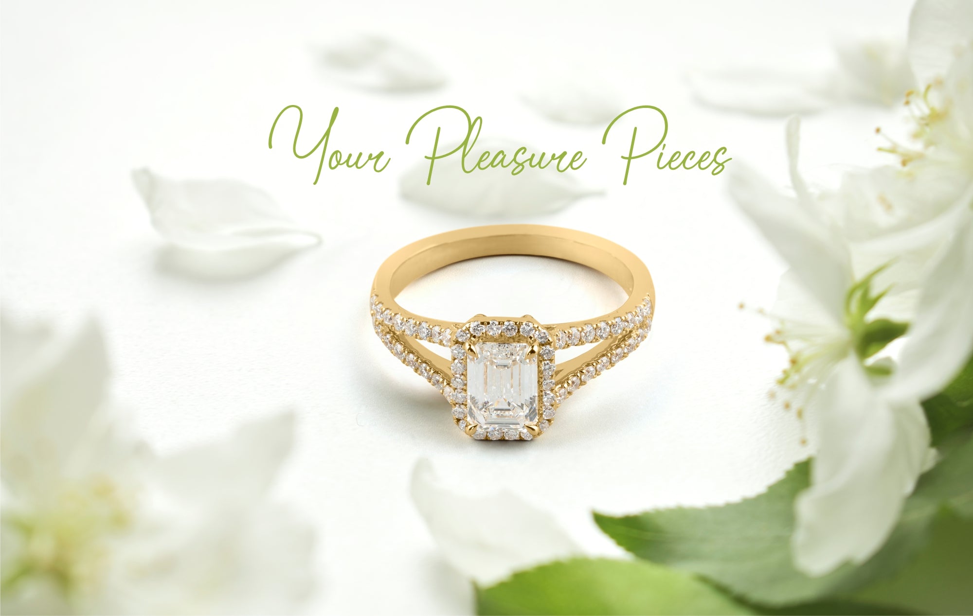 2.46 Carat Lab-Grown Emerald E VS1 Diamond 14K Yellow Gold Split Shank Ring for Women - Perfect for Engagement, Anniversary & Special Occasions