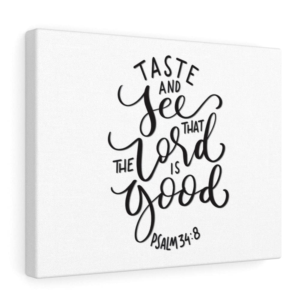 Christian Wall Art with Bible Verse - The Lord is Good Psalm 34:8 Scripture Print - Ready to Hang Inspirational Home Decor for Living Room, Bedroom & Church
