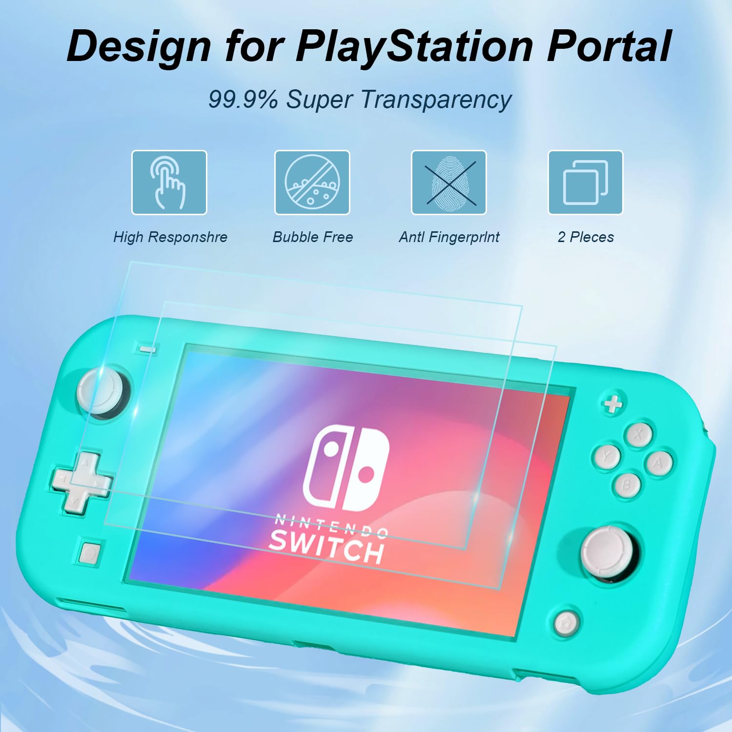 YOOWA Nintendo Switch Lite Accessories Bundle - Carrying Case, Protective Cover, 2-Pack Tempered Glass Screen Protector, Adjustable Stand, 6 Thumb Grips | Perfect for Travel, Gaming On-The-Go & Switch Lite Protection