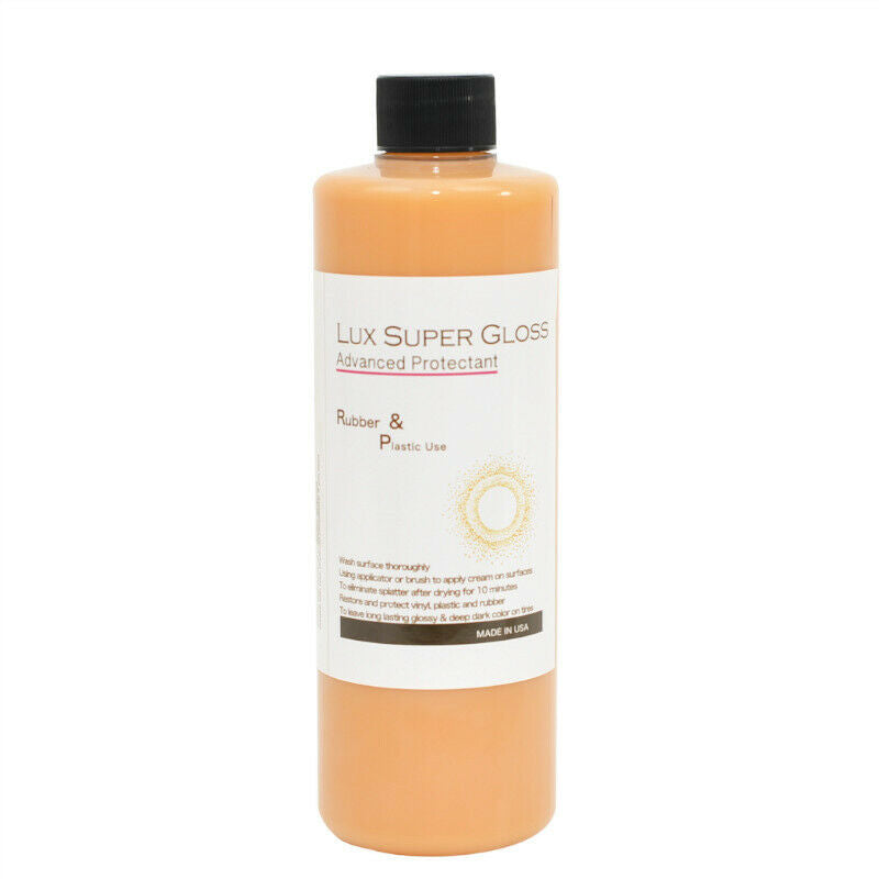 Lux Super Gloss Leather, Vinyl & Rubber Protectant with Foam Applicator & Polishing Pad – Car Interior, Furniture & Shoe Care Protection
