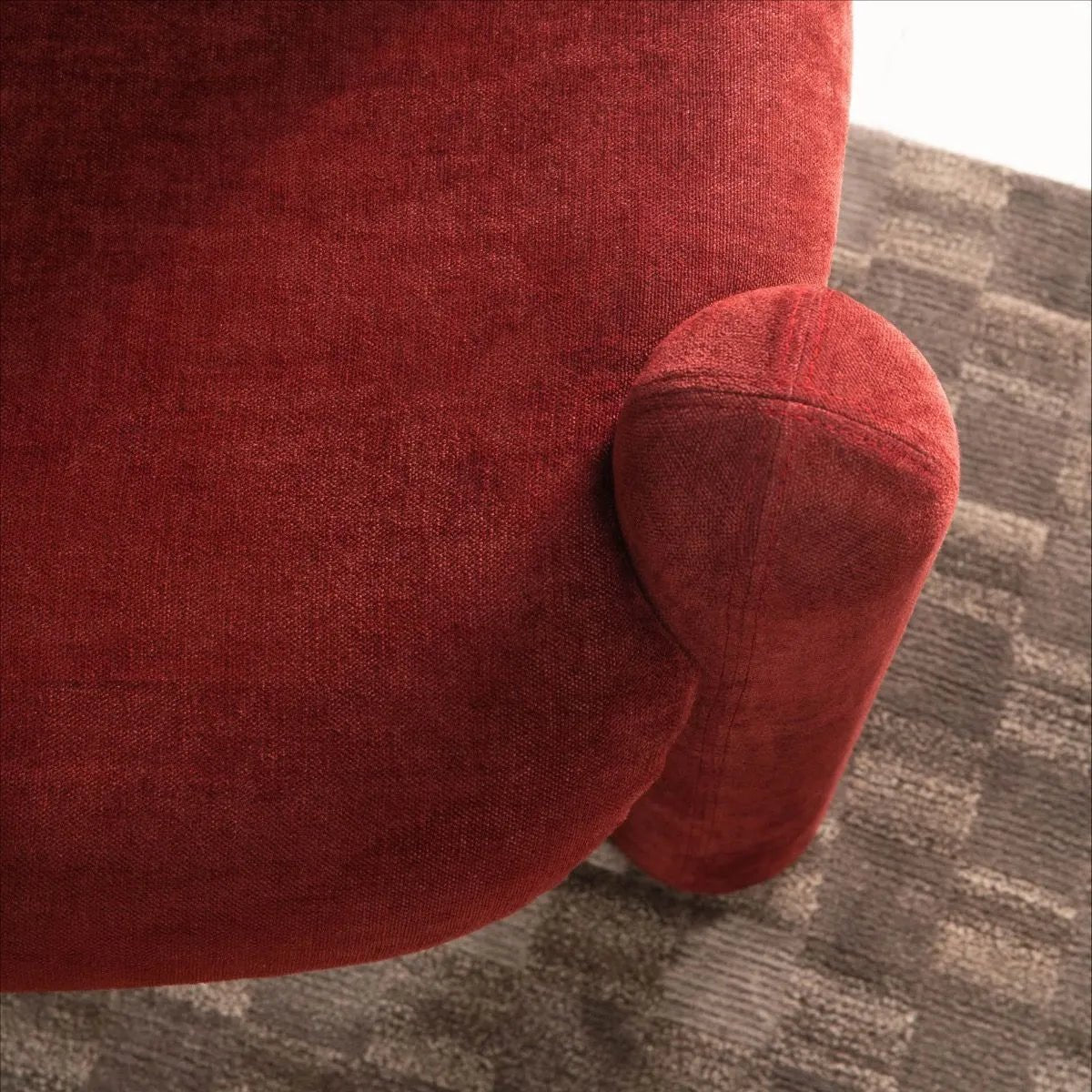 Driade Tottori Armchair - Modern Lounge Chair for Living Room, Bedroom & Office - Comfortable Upholstered Accent Chair with Wooden Legs