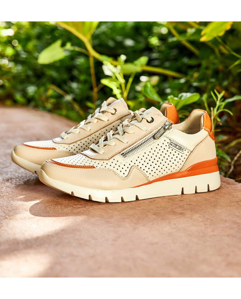 PIKOLINOS CANTABRIA W4R Genuine Leather Sneakers for Women - Comfortable & Stylish Walking Shoes for Casual Outings & Travel