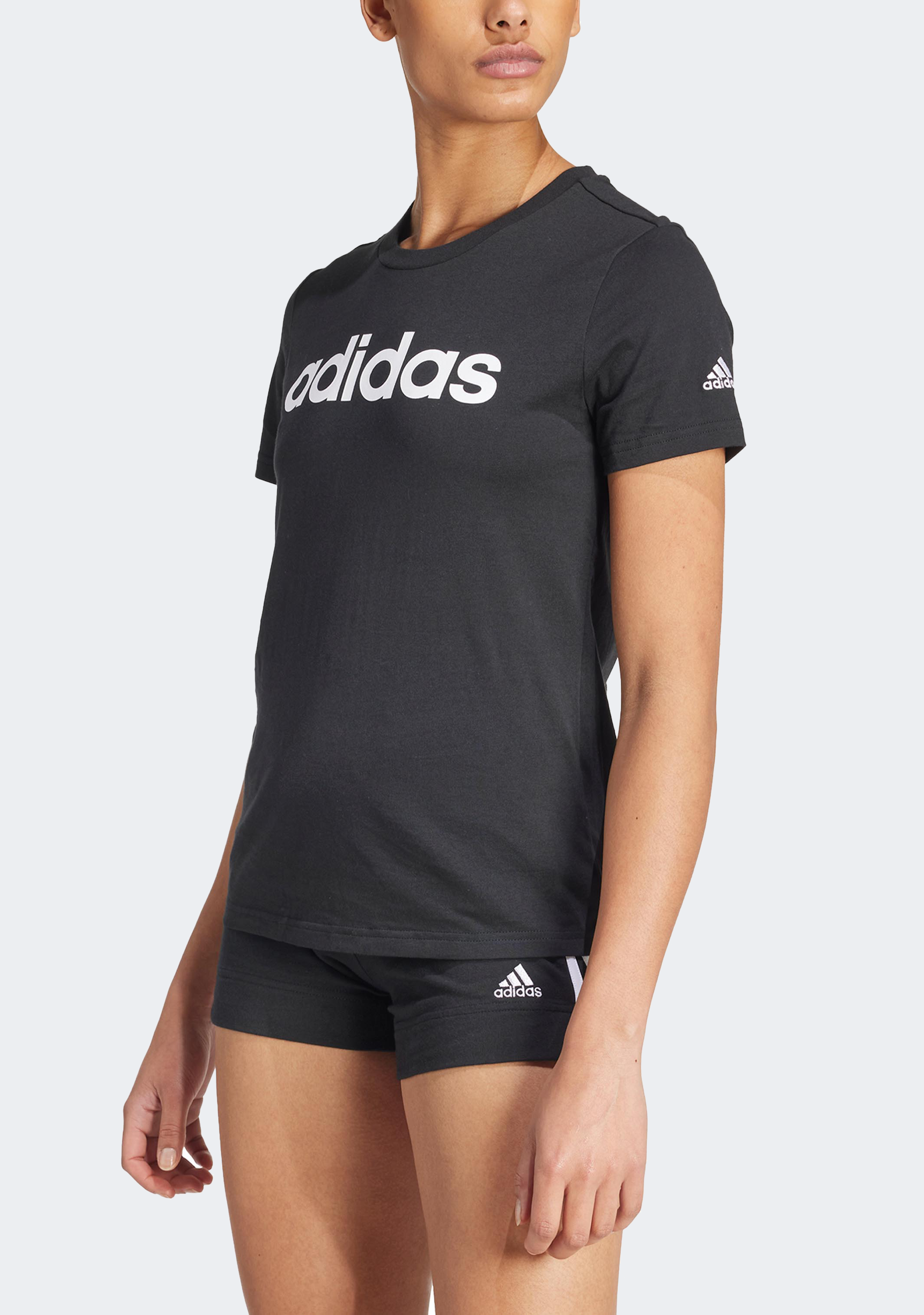 Adidas Essentials Slim Logo T-Shirt for Men - Comfortable Casual Fit, Breathable Cotton, Streetwear Style - Perfect for Gym, Workout, and Everyday Wear