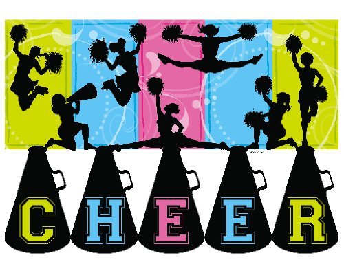 Cheerleader Edible Cupcake Toppers - 24pcs Fondant Decorations for Birthday Party, Baby Shower & Sports Celebration - Perfect for Cheerleading Theme Cakes and Desserts