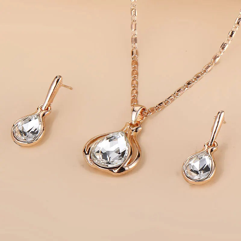 Raindrop Jewelry Set - Elegant Necklace & Earrings for Women | Perfect for Weddings, Parties & Everyday Wear