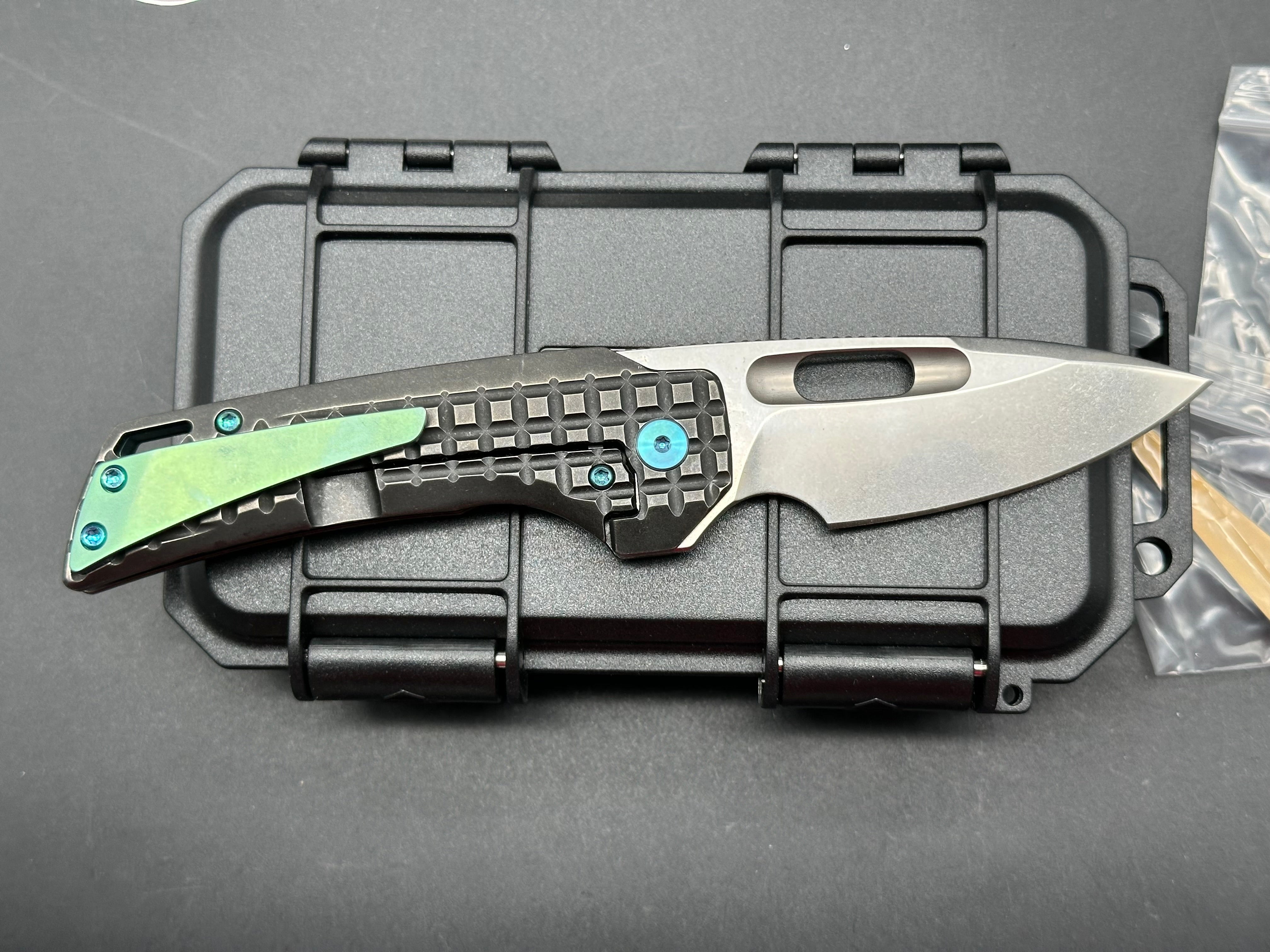 EMP EDC Nymble 3.1 Folding Knife - M390 Satin Blade & Titanium Frag Handle - Premium Pocket Knife for Everyday Carry, Outdoor Adventures & Tactical Use