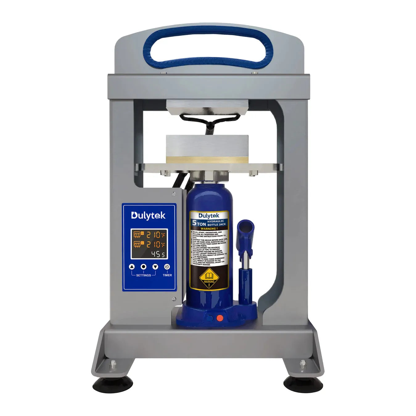 Dulytek DHP5 5 Ton Heat Press Machine for Rosin Extraction - Perfect for DIY Essential Oils, Wax, and Concentrates at Home or Studio