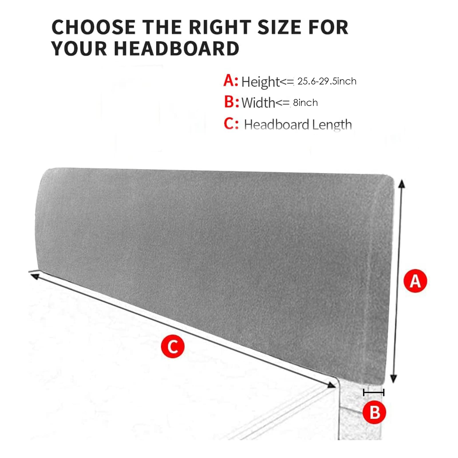 Velvet Stretch Headboard Slipcover for Queen, King & Full Size Beds - Soft, Dustproof Bed Headboard Protector Cover (White, Fits 75-83in King Headboards) - Perfect for Bedroom Decor & Home Styling