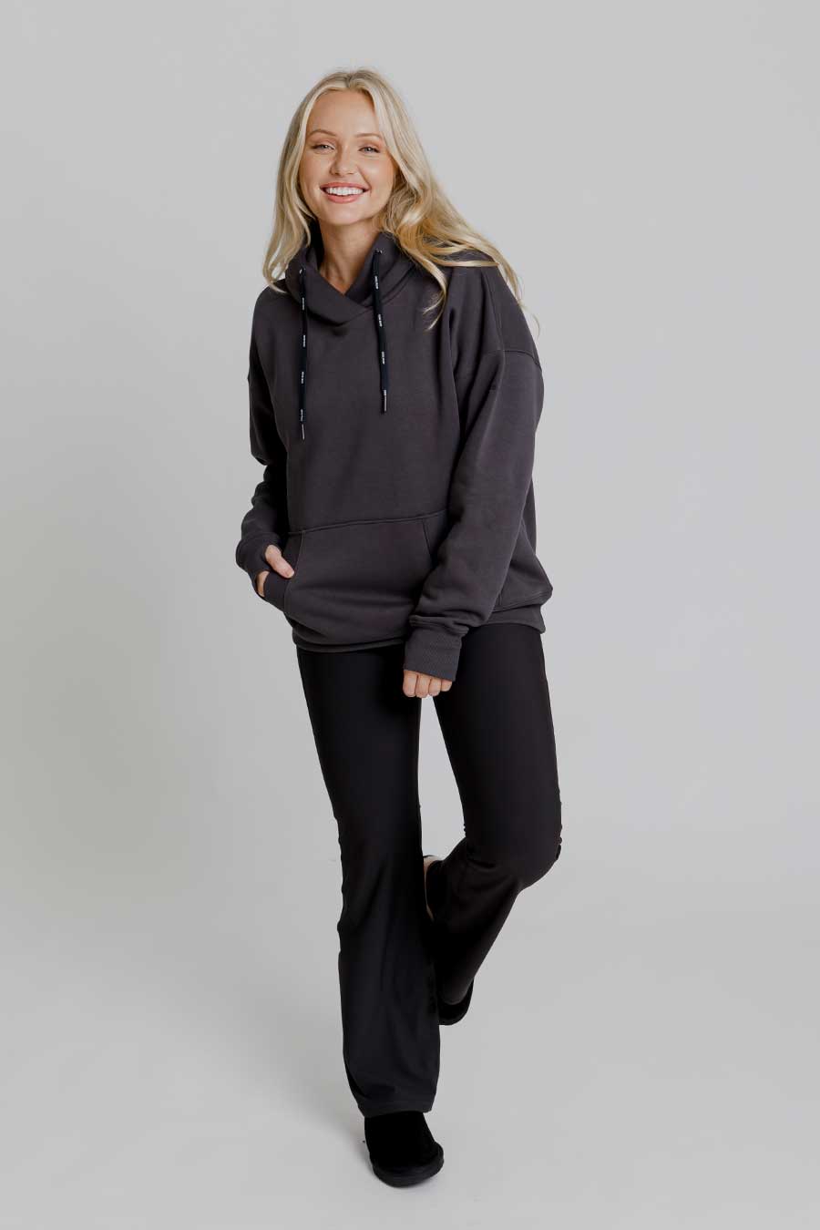 Off Duty Hoodie - Charcoal Black | Cozy Pullover Sweatshirt for Men & Women | Perfect for Casual Wear, Lounging & Outdoor Activities