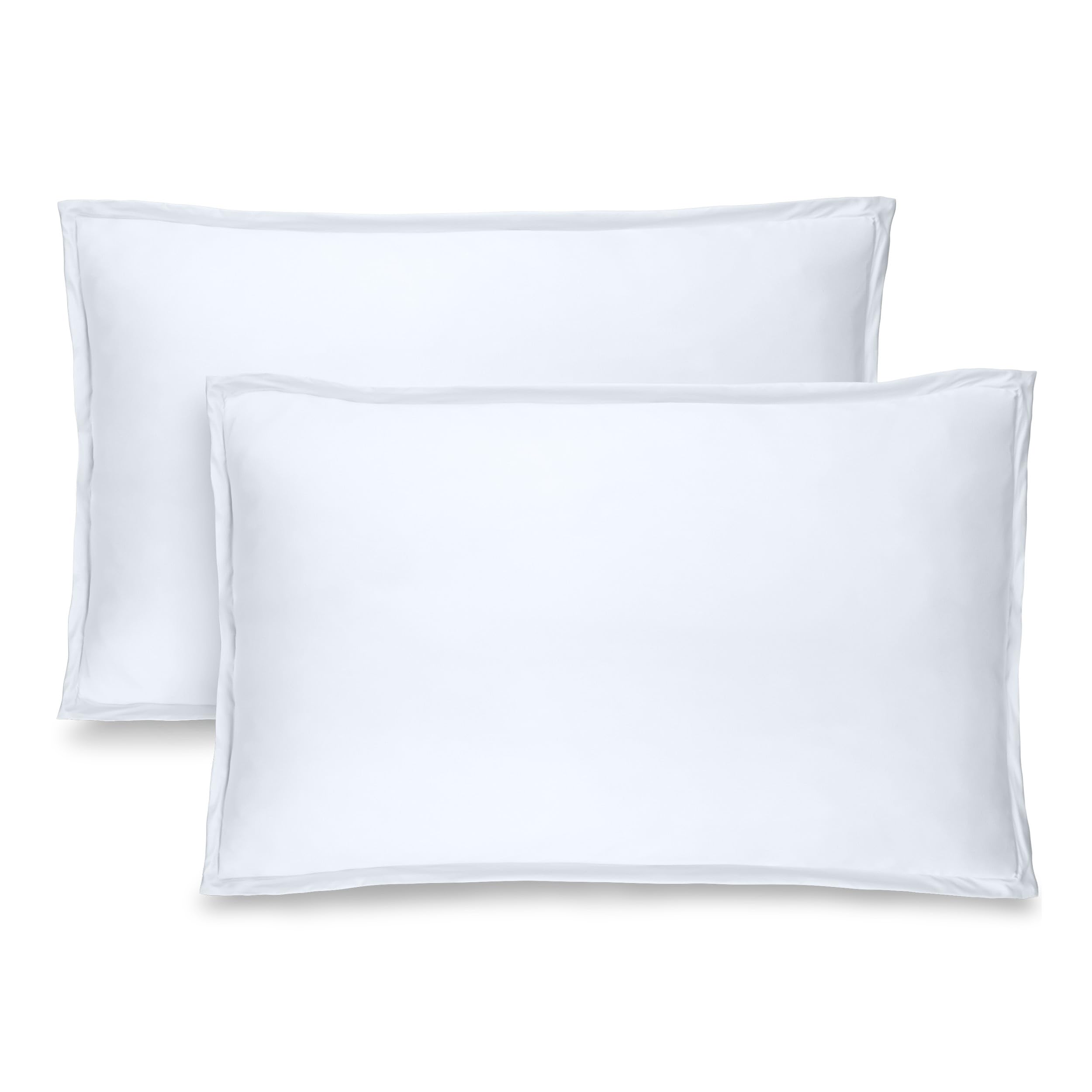 Bare Home King Size Pillow Sham Covers Set of 2 - 1800 Thread Count Ultra Soft Microfiber - Double Brushed Luxury Bedding - Perfect for Master Bedroom, Guest Room & Hotel Style Decor (White)