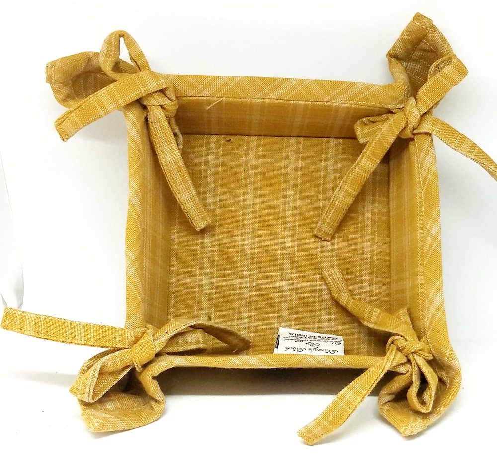 Collapsible Cotton Bread Basket - Small 5