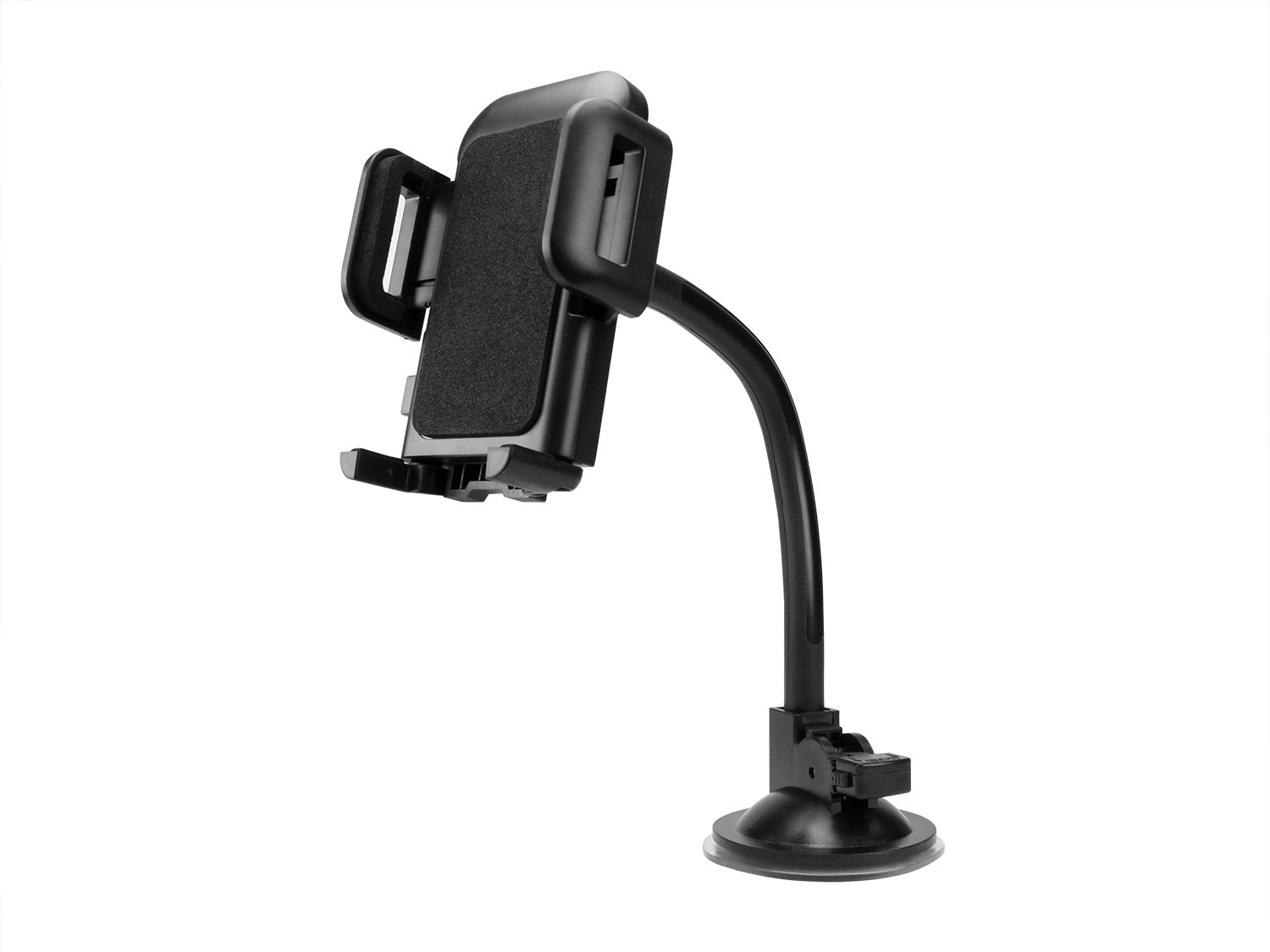 Upgraded Car Phone Holder Mount - Windshield & Dashboard Compatible, Long Arm Adjustable Cell Phone Stand with Strong Suction Cup - Perfect for GPS Navigation, Hands-Free Driving & Road Trips