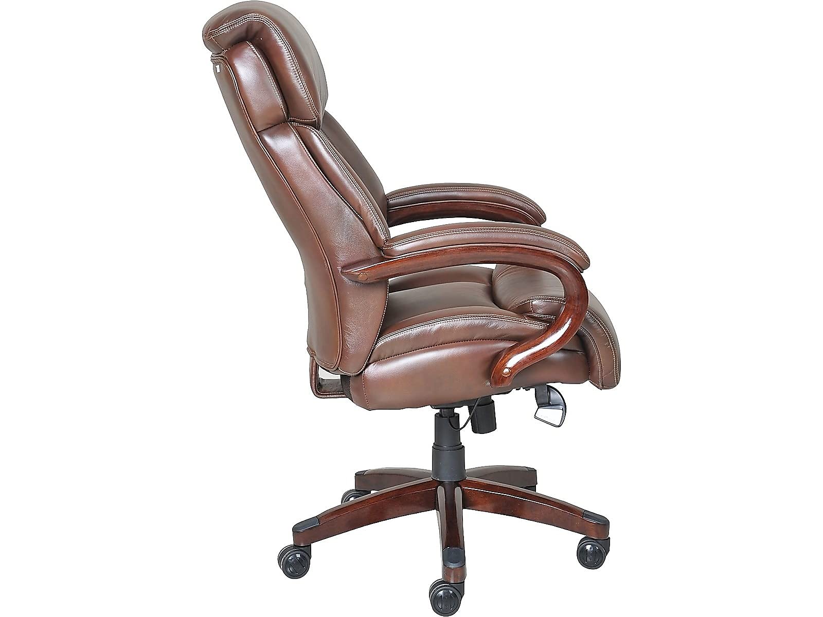 La-Z-Boy 1104593 Bradley Bonded Leather Executive Office Chair - Ergonomic High Back Swivel Chair with Adjustable Height for Home & Business Workspaces