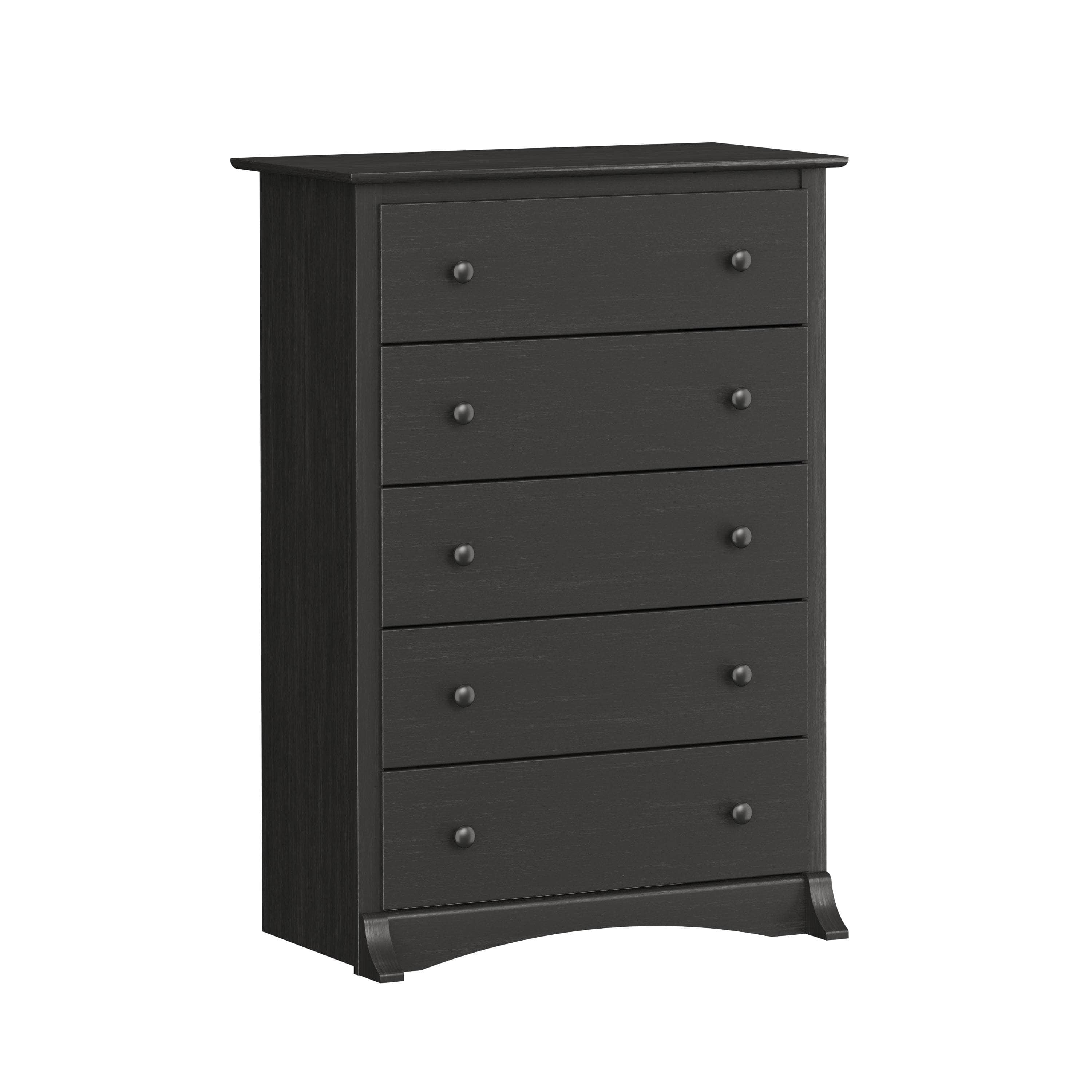 Sonoma 5-Drawer Dresser Chest - White, Black, Gray, Blue & Beige | Bedroom Storage Organizer for Clothes & Accessories
