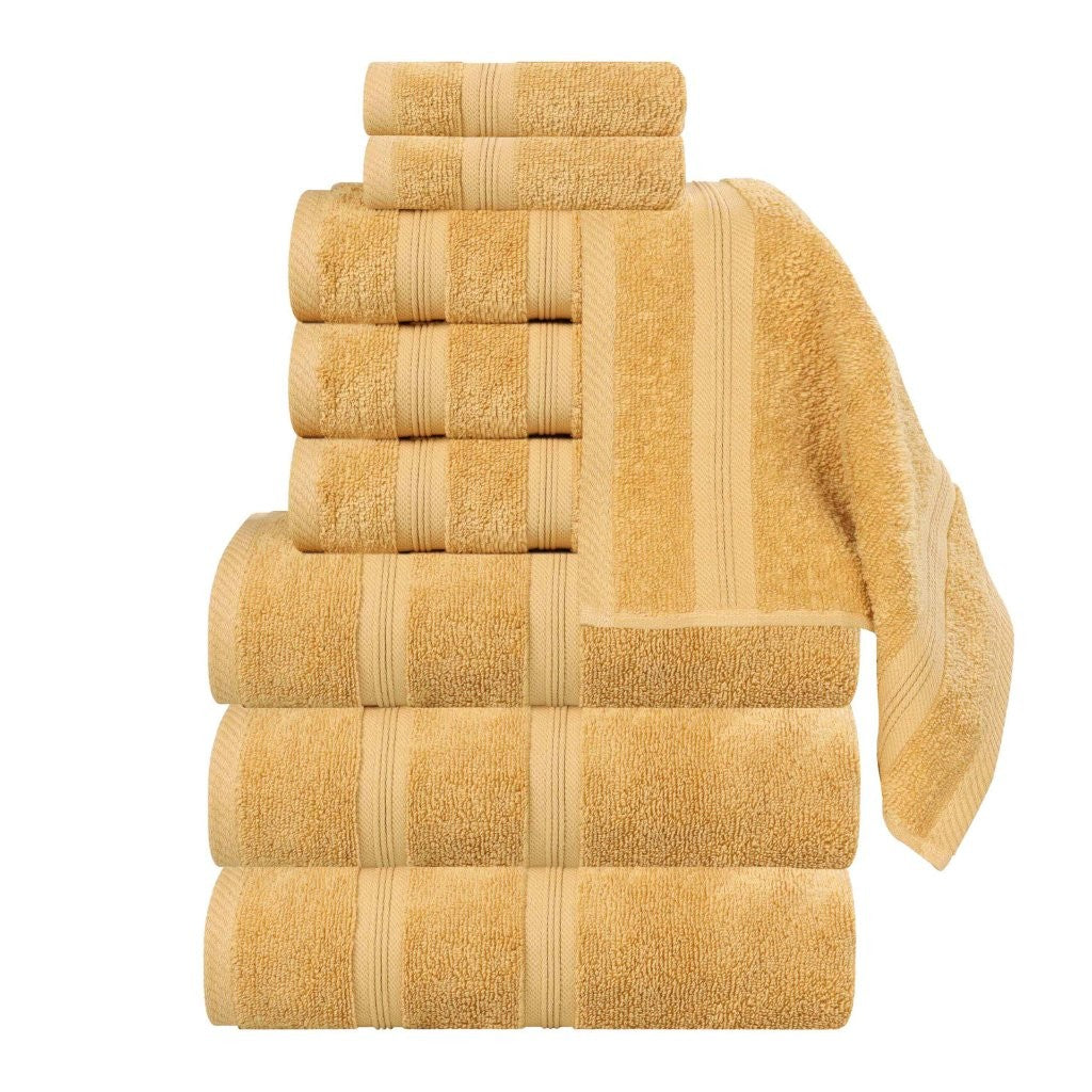 Premium Smart Dry Zero Twist Cotton 9-Piece Towel Set - Ultra Soft & Absorbent Bath Towels, Hand Towels & Washcloths for Spa, Bathroom & Luxury Home Use