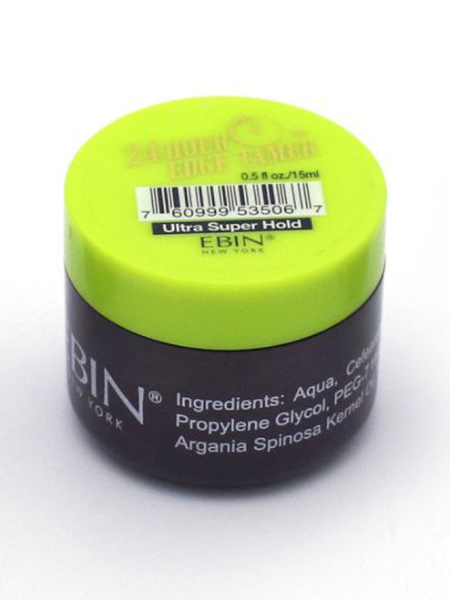 EBIN ULTRA SUPER HOLD 24HR EDGE TAMER Hair Gel - 0.5oz for Strong All-Day Hold | Perfect for Sleek Hairstyles, Braids & Natural Hair Styling