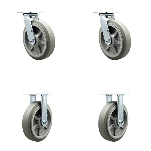 2 Swivel - 2 Rigid