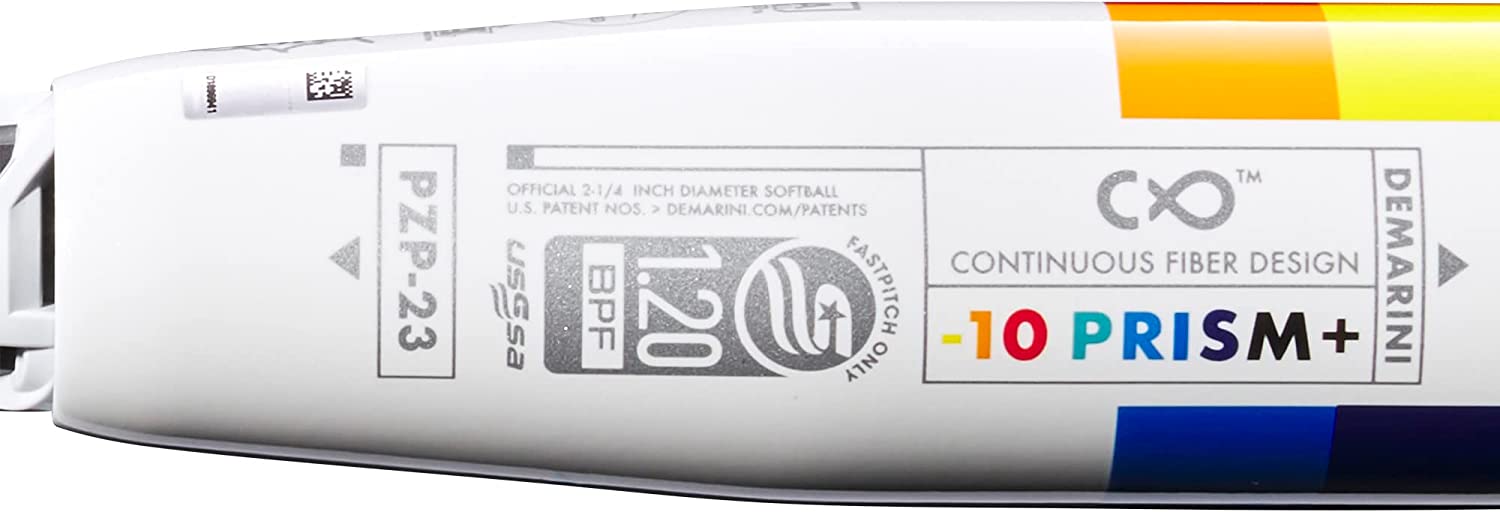 2023 DeMarini Prism+™ Fastpitch Softball Bat - Multi-Colored Composite USSSA Approved for Competitive Play | Perfect for Tournament & Practice Games