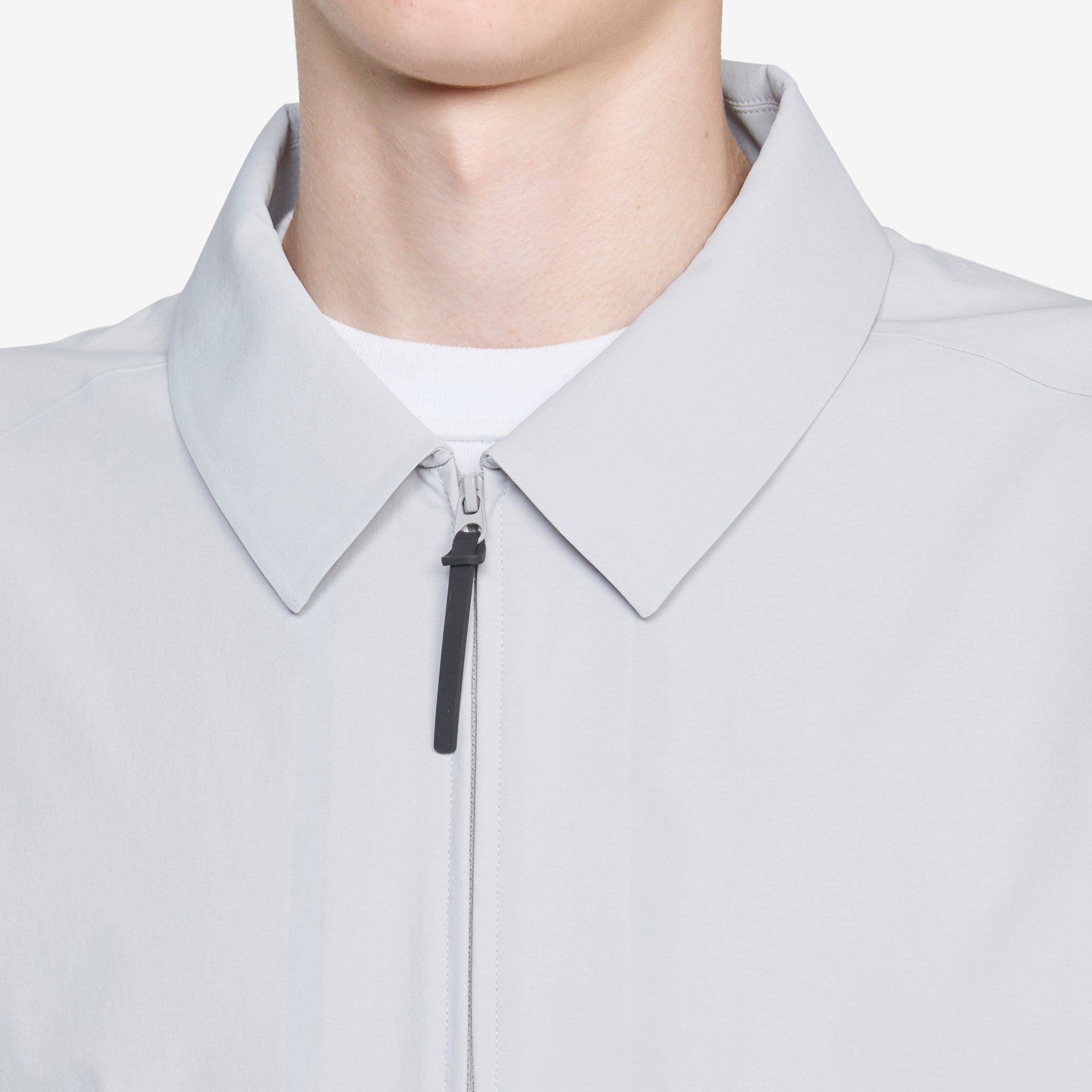 Men's Light Grey Technical Short Sleeve Shirt - Moisture Wicking & Breathable Activewear for Gym, Running & Outdoor Sports