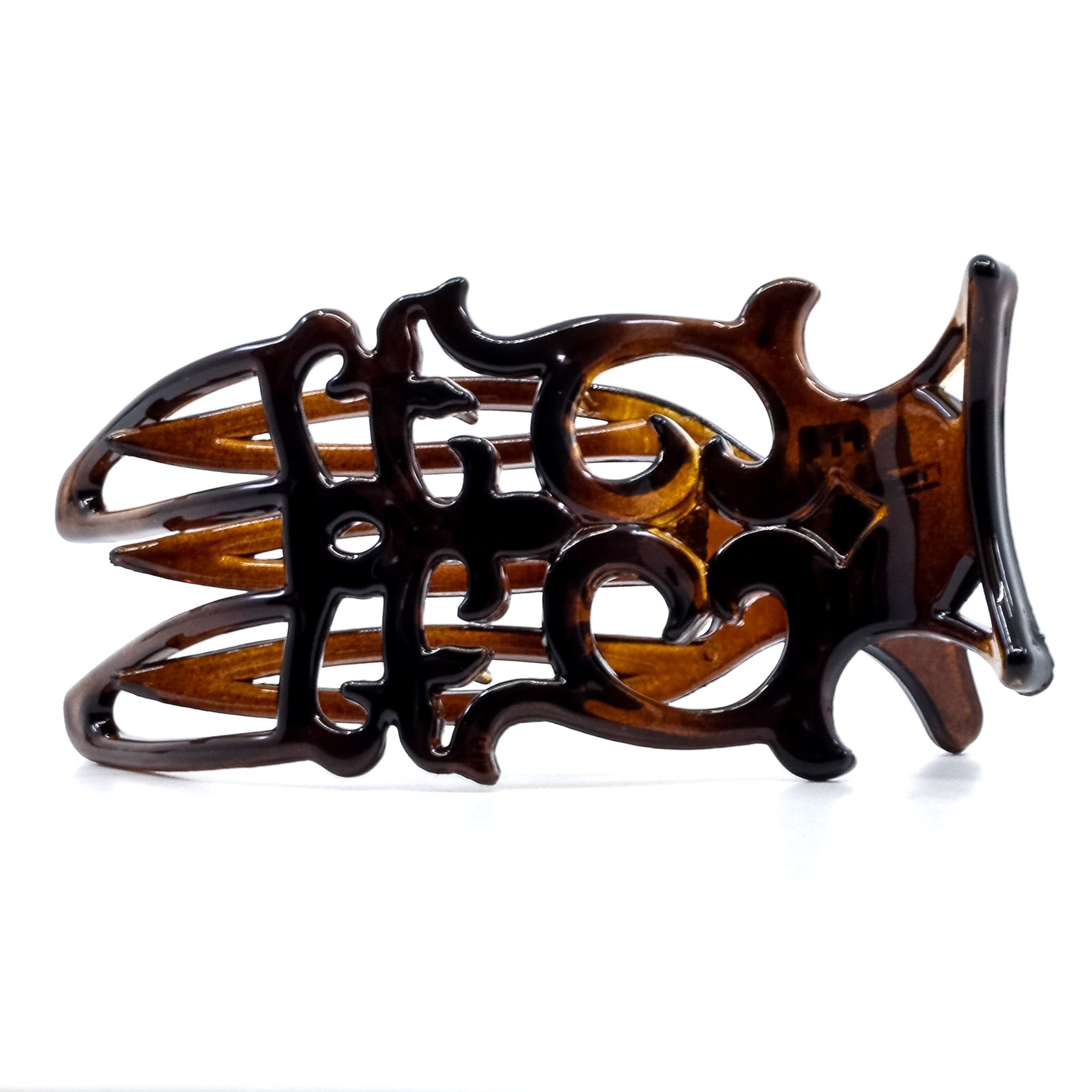 Camila Paris NV73-NV74 French Hair Clips for Women - 3 Inch Fashionable Hair Claw Clips with Strong Hold & No Slip Grip - Durable Styling Hair Accessories for Women & Girls - Made in France - Perfect for Everyday Use, Work, Parties & Special Occasions