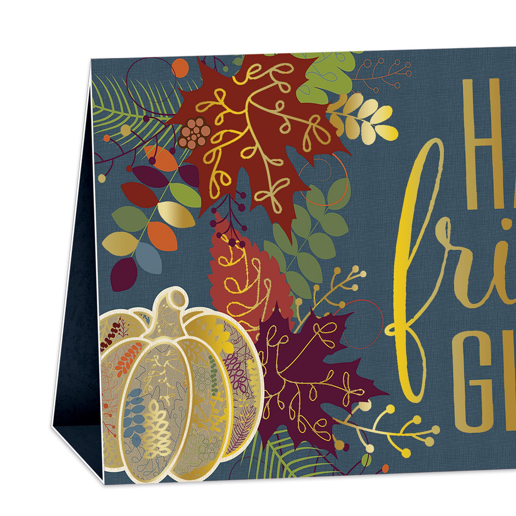 12 Pack Beistle 3D Foil Happy Friendsgiving Centerpiece Decorations - Thanksgiving Table Decor, Holiday Party Supplies for Friendsgiving Celebration