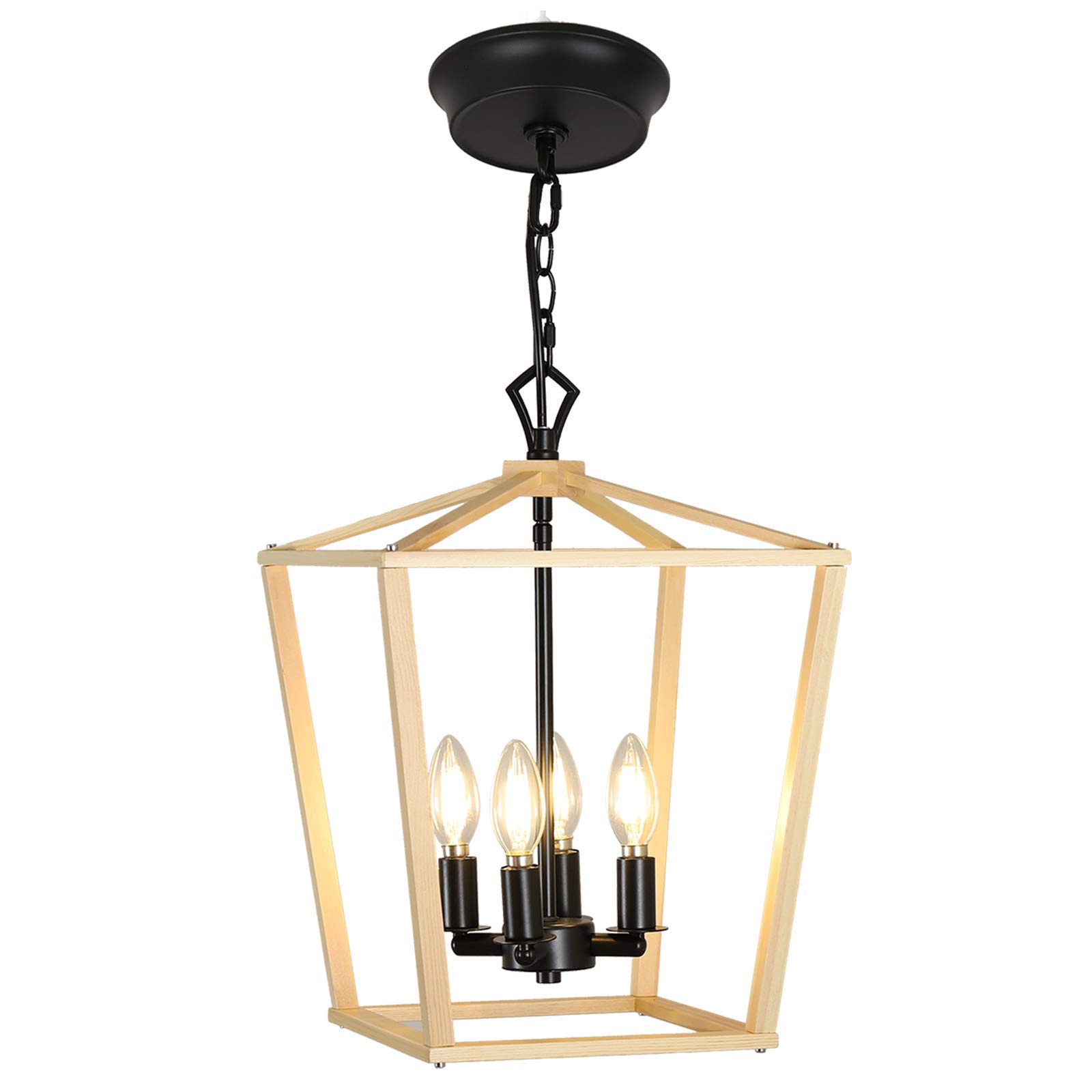 Farmhouse Style Halloween Chandelier - 12 Inch Rustic Pendant Light for Entryway, Foyer & Dining Room Decor | Vintage Halloween Lighting for Home & Party Decorations