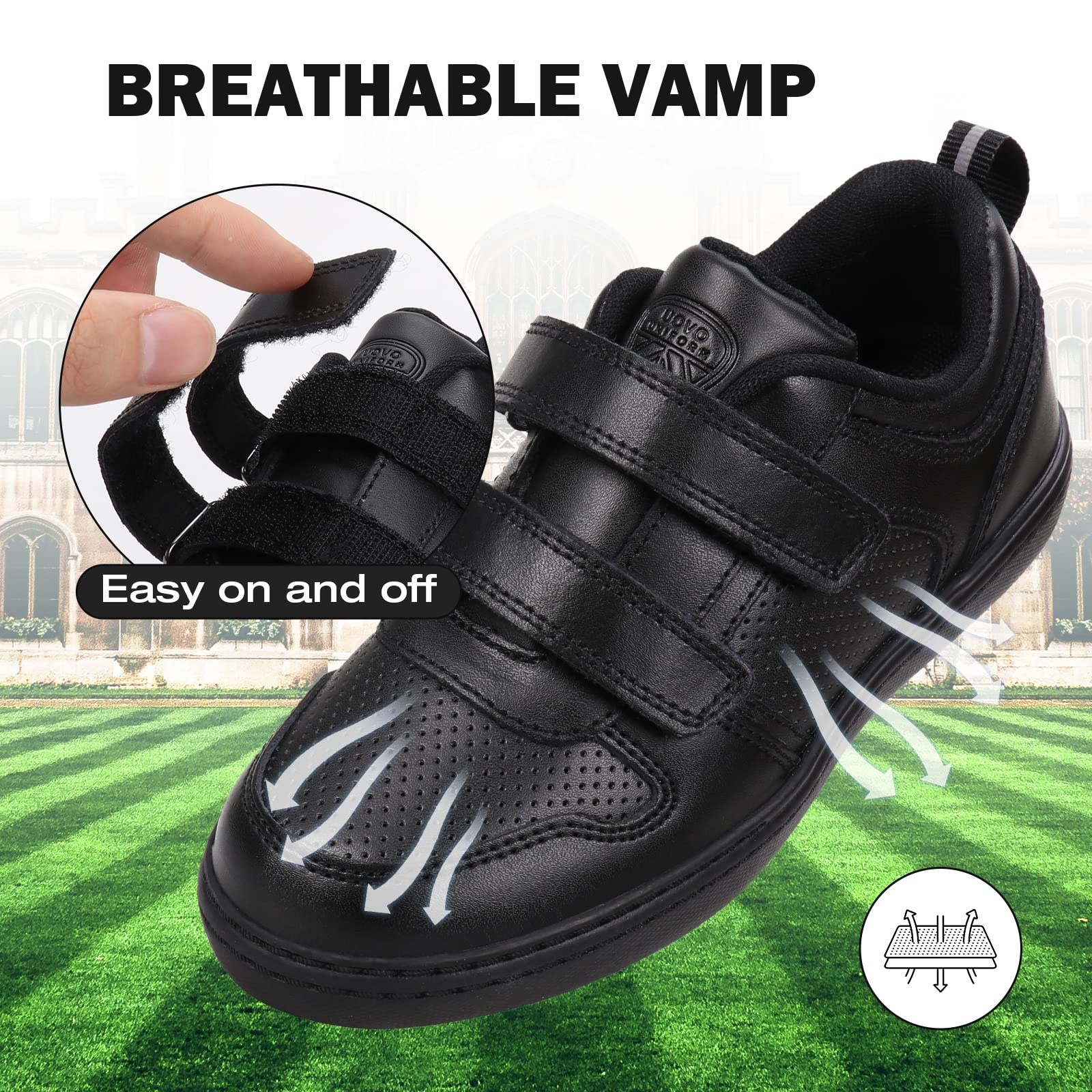 UOVO Boys Dress Shoes for School Uniform - Comfortable & Stylish Oxford Shoes for Little Kids & Big Kids - Perfect for School, Church, and Formal Events