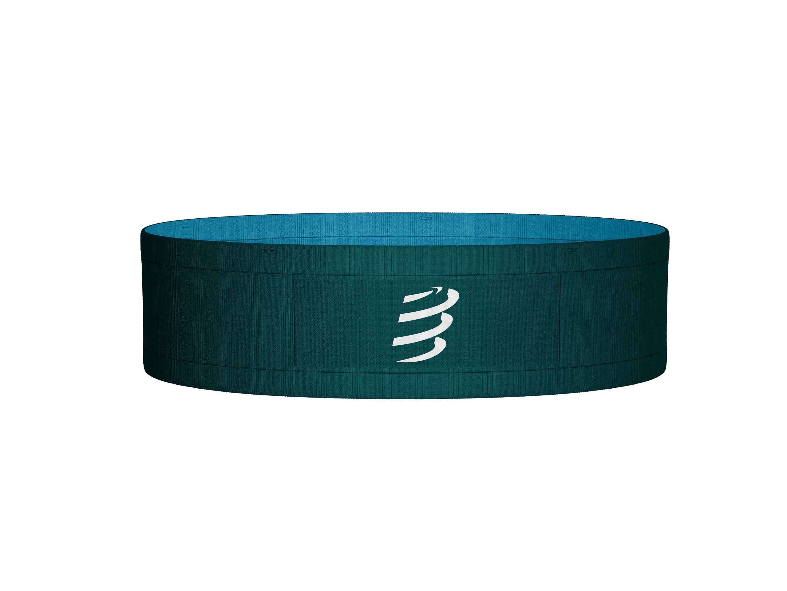 COMPRESSPORT Unisex Running Belt - Lightweight & Adjustable Free Belt for Jogging, Hiking, Travel - Shaded Spruce/Hawaiian Ocean - Perfect for Phones, Keys & Essentials